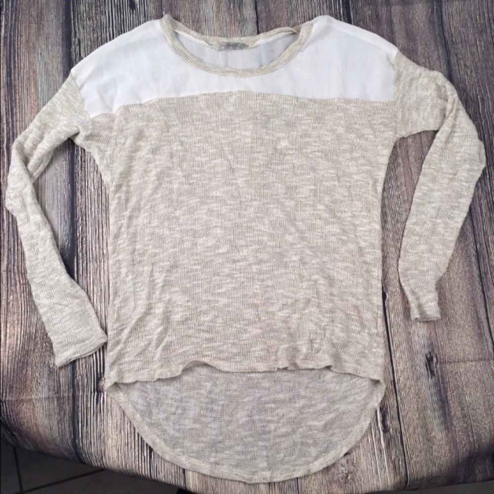 Sheer Sweater Woven Top by ISSI